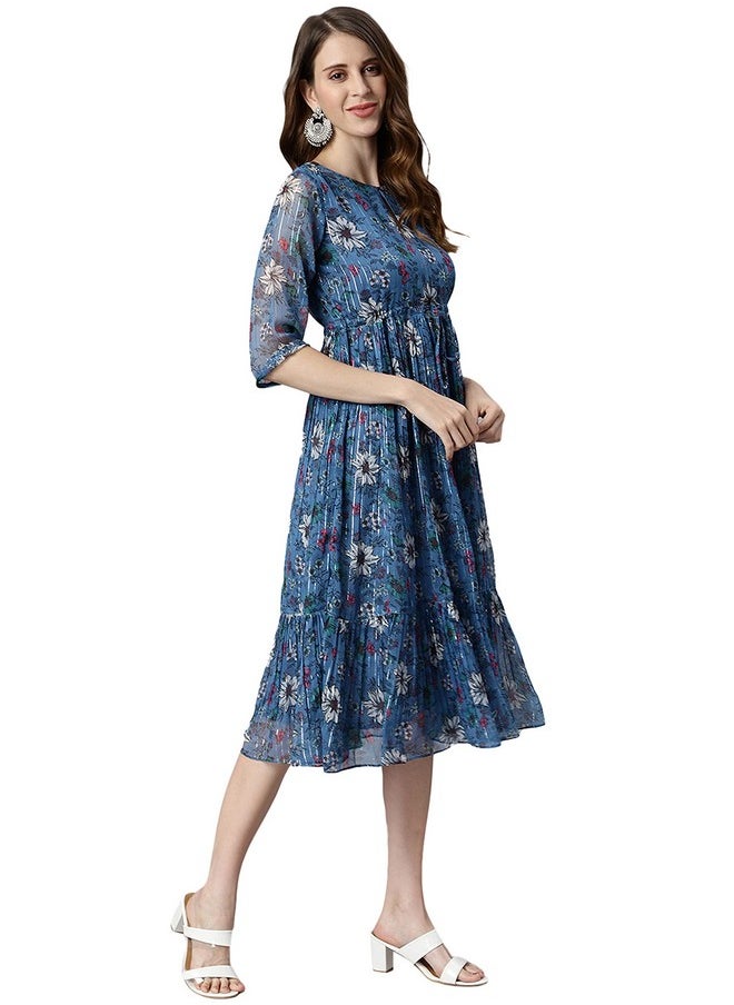 Janasya Women's Blue Poly Georgette Floral Printed Flared Western Dress(J0341-DR-J-M) - pzsku/Z44C3BB882B79223487A4Z/45/_/1738305690/1400afd7-eca7-4d0d-8de1-dddebca9c340