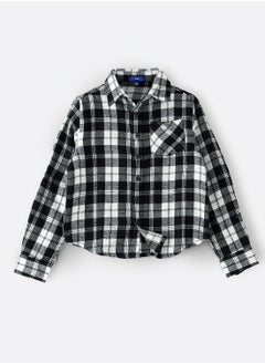 Woven f/slv checks shirt