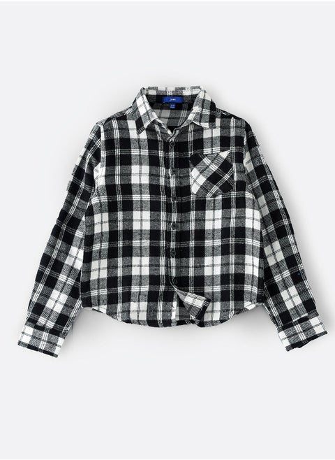 Woven f/slv checks shirt