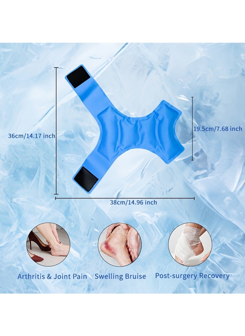 Ru syanl Ankle Ice Pack Wrap for Swelling, Plantar Fasciitis, Foot Pain Relief, Gel Cold Packs for Injuries Reusable, Hot Cold Compress Therapy for Achilles Tendinitis, Sprained Ankles  - Image 5