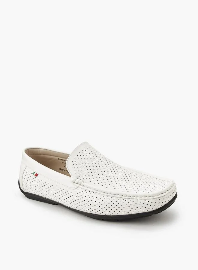 Renzo Ruganni WHITE Men Textured Loafers for Men | Best Price UAE