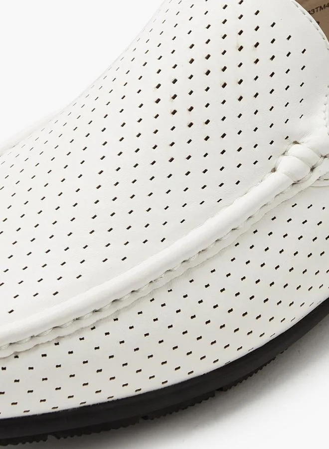 Renzo Ruganni WHITE Men Textured Loafers for Men | Best Price UAE