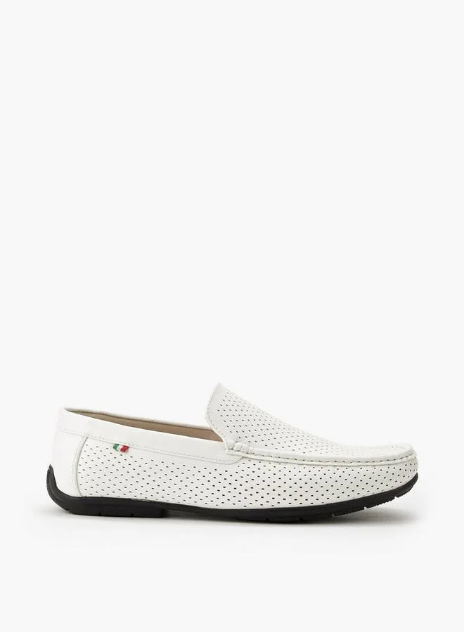 Renzo Ruganni WHITE Men Textured Loafers for Men | Best Price UAE