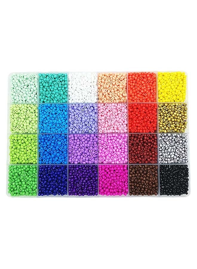Beads, 4000 Pieces 4mm 24 Colors, Multi Color Ball Beads, for Jewelry Making - Image 1