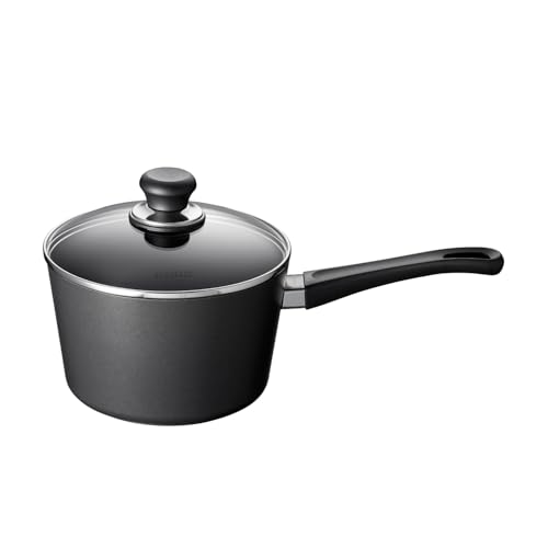 Scanpan Classic 3 Qt Nonstick Covered Saucepan – Metal Utensil Safe, Dishwasher & Oven Safe to 500°F, Works on Gas & Electric Stovetops, Black - Image 1