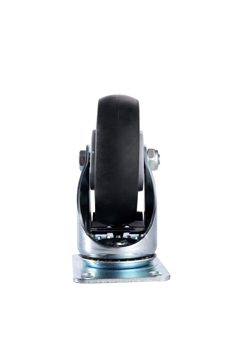 BMB tools - Grey TPR Double Ball Bearing Caster 2 Piece 100mm - Swivel - Screw M12x30mm| Industrial & Scientific|Material Handling Products|Rubber Caster| Wheel - Image 1