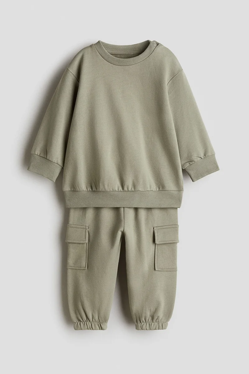 H&M 2-piece brushed-inside sweatshirt set
