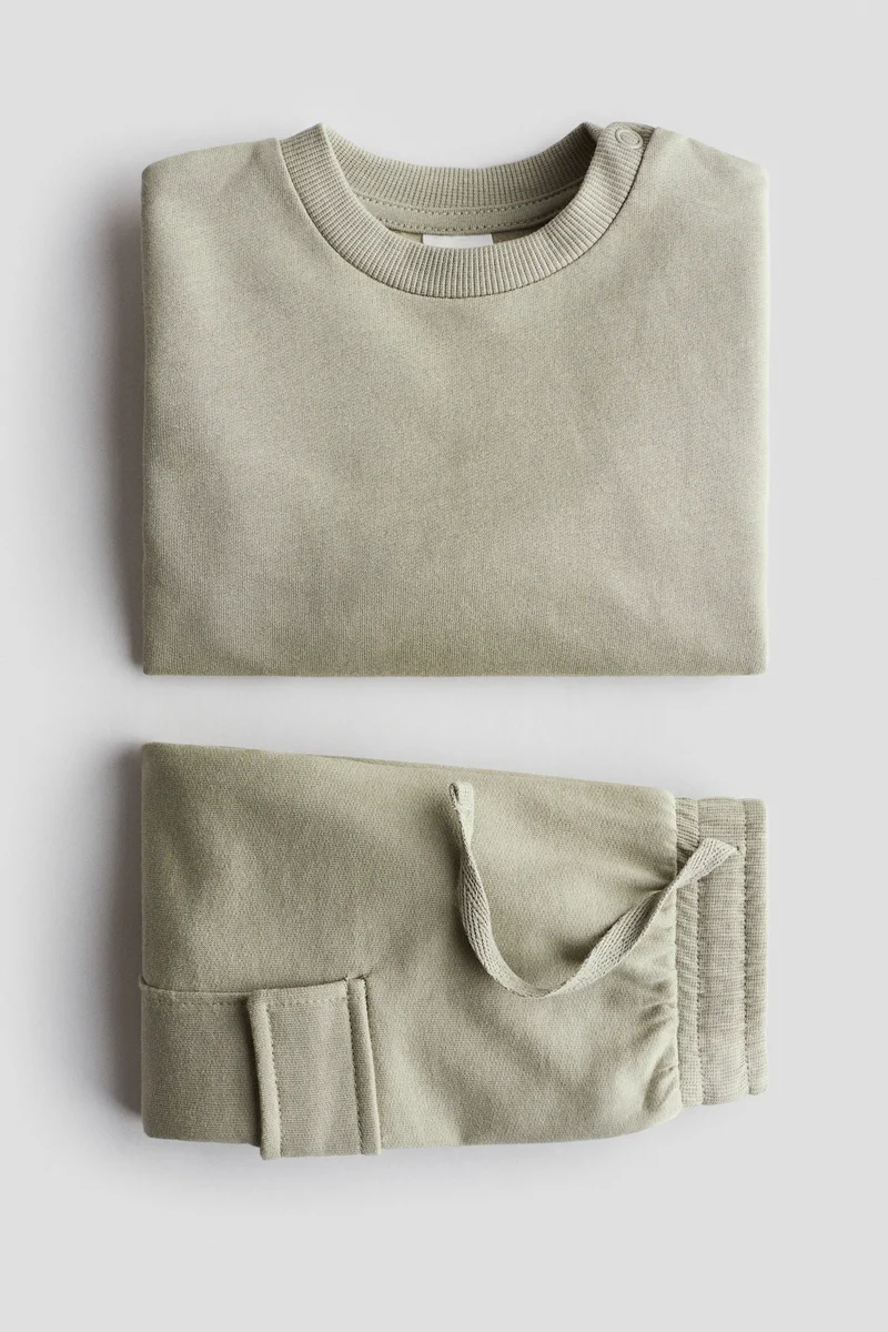 H&M 2-piece brushed-inside sweatshirt set