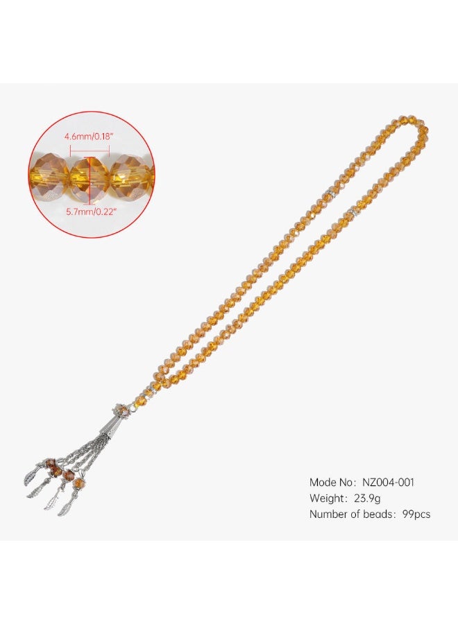 NIBEMINENT 99 Muslim Prayer Beads Champagne Colork/8mm 
