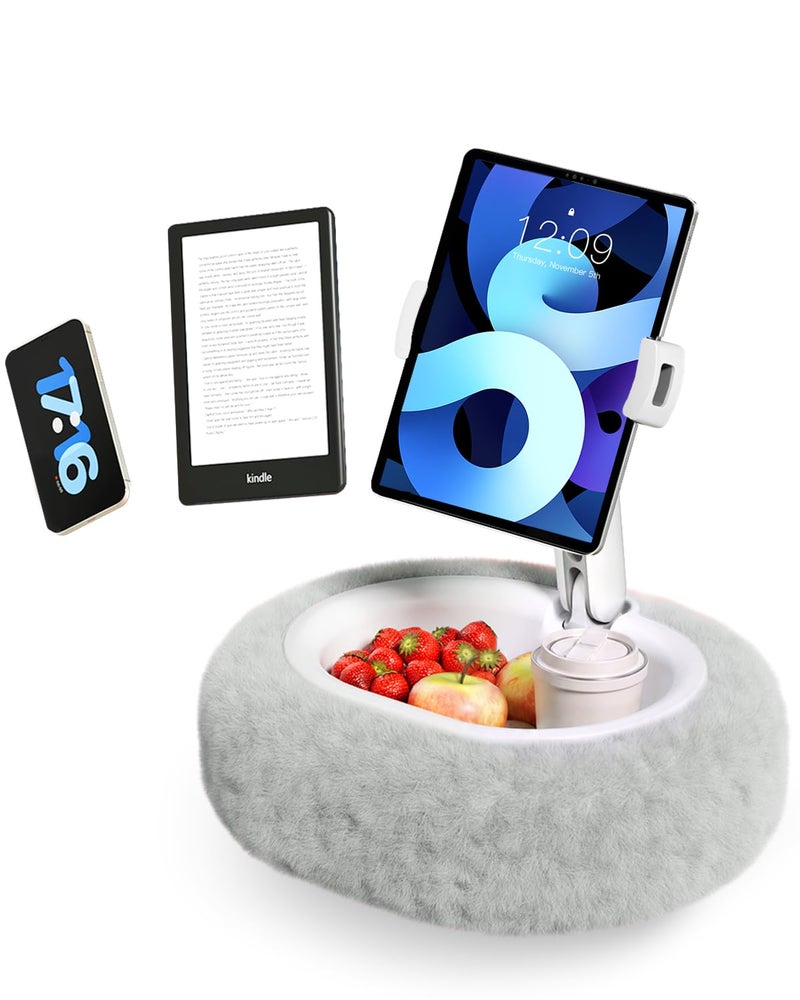 SupeDesk Tablet Pillow Stand for Bed Adjustable Tablet Stand with Detachable Snack Bowl Phone Stand for Bed Kindle Holder iPad Holder Tablet Holder for Reading Watching Videos and Streaming - Image 2