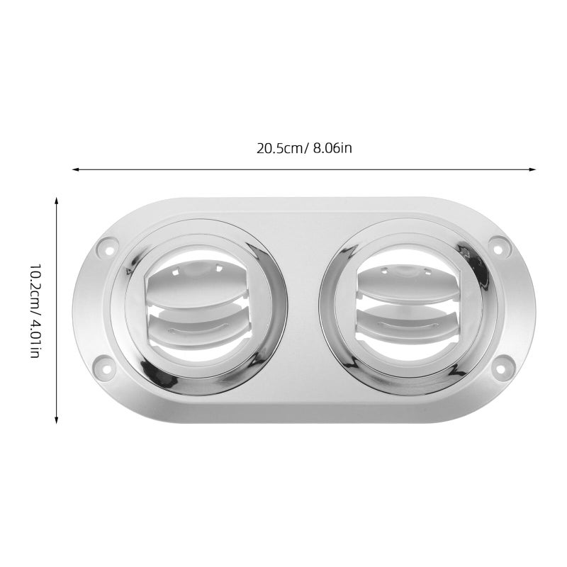 Silver Gray Plastic RV Bus Air Conditioner Outlet Vent Deflector Cover for Car Boat HVAC Replacement - Image 3