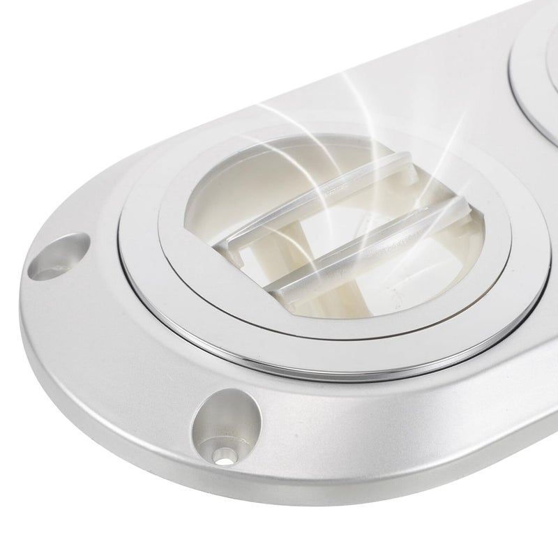 Silver Gray Plastic RV Bus Air Conditioner Outlet Vent Deflector Cover for Car Boat HVAC Replacement - Image 4