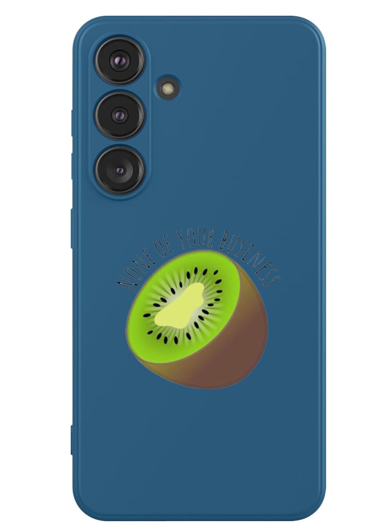 Theodor Protective Slim Fit Case Liquid Silicone Cover with Full Body Protection Anti-Scratch Shockproof Case For Samsung Galaxy S24 (Blue) - Non of your business - Image 1