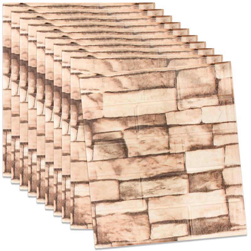 CvoMep 30 Pack 3D Wall Panels Peel and Stick Waterproof Foam Stone 3D Wallpaper Self Adhesive Foam Wallpaper for Bedroom Bathroom Kitchen 137 151in - Image 2