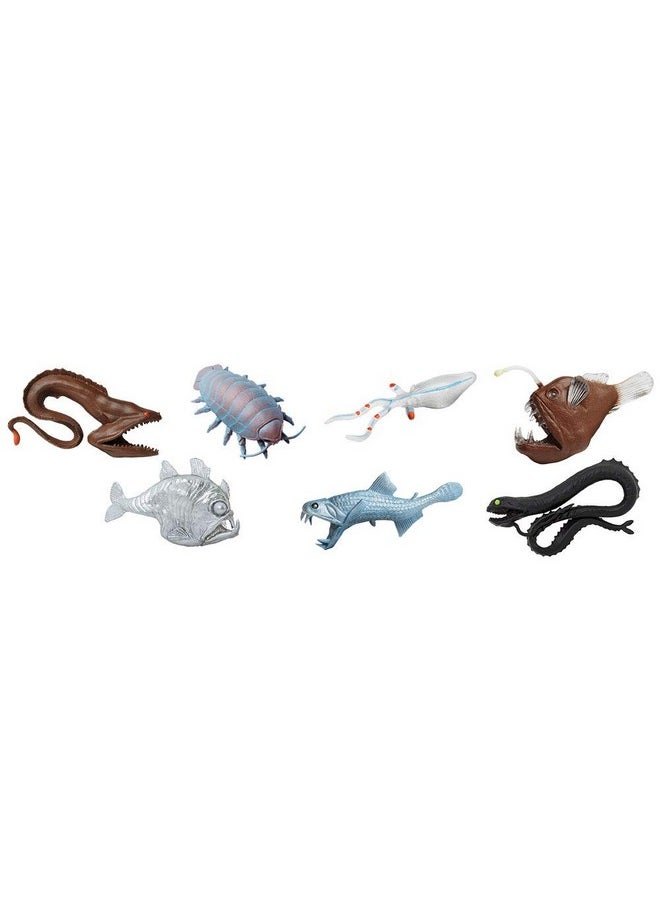 Safari Ltd. - Safari Ltd Deep Sea Creatures Toob - 7 Mini Figurines: Hatchet Fish, Angler Fish, Viper Fish, Glass Squid, Giant Isopod, Gulper Eel, & Black Dragonfish - Educational Toy For Boys, Girls & Kids Ages 3+ - Image 1