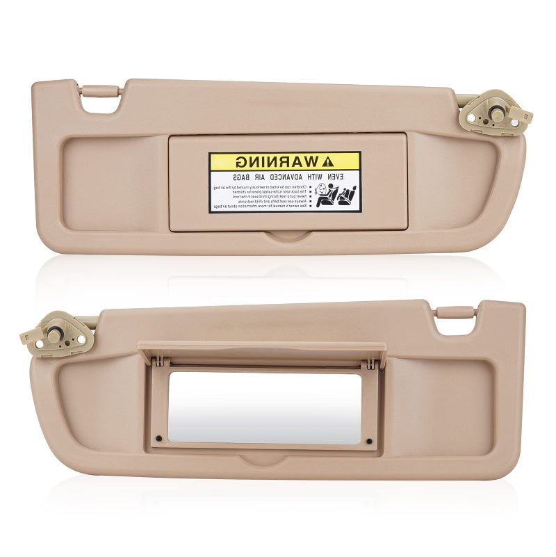 Left Right Driver Passenger Side Sun Visor for Honda Civic EX LX Sedan SI Coupe 2006 2007 2008 2009 2010 2011 Replace for 83280SNAA01ZC 83230SNAA01ZC Beige Left Right side Sun Visor