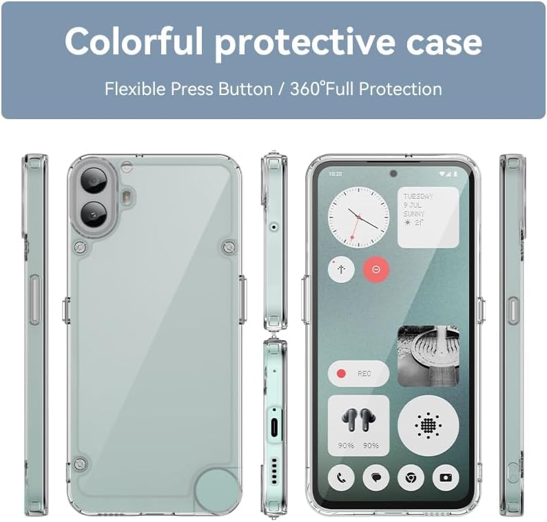 Nishtech for CMF Phone 1 5G (2024) Premium Transparent Hybrid Soft Slim Dust Proof Back Case Cover with Camera Protection - Image 1