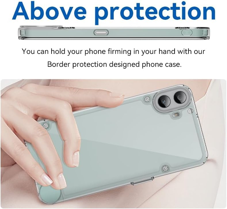 Nishtech for CMF Phone 1 5G (2024) Premium Transparent Hybrid Soft Slim Dust Proof Back Case Cover with Camera Protection - Image 4