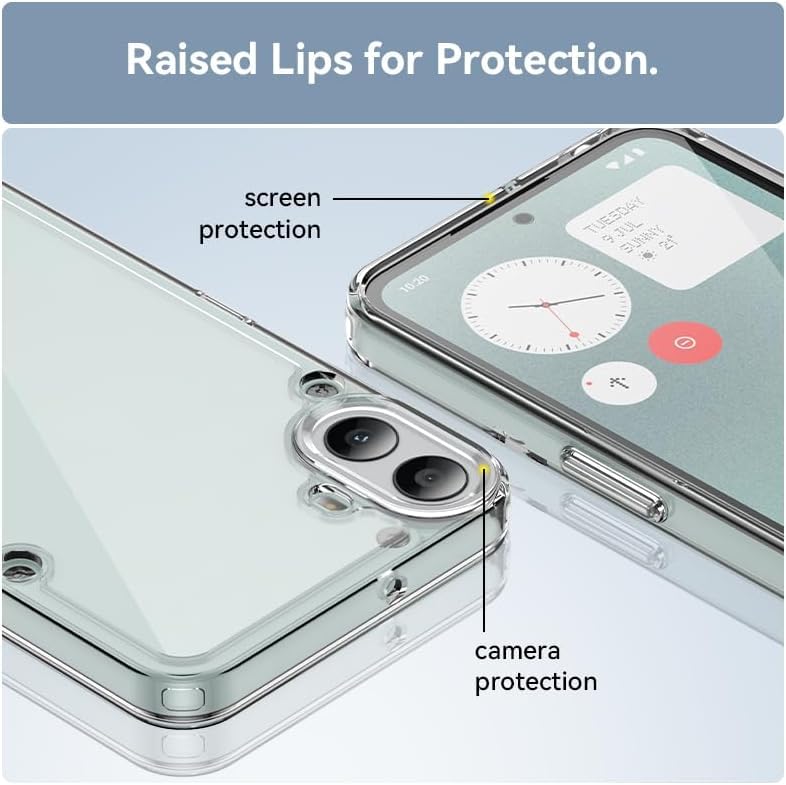 Nishtech for CMF Phone 1 5G (2024) Premium Transparent Hybrid Soft Slim Dust Proof Back Case Cover with Camera Protection - Image 2