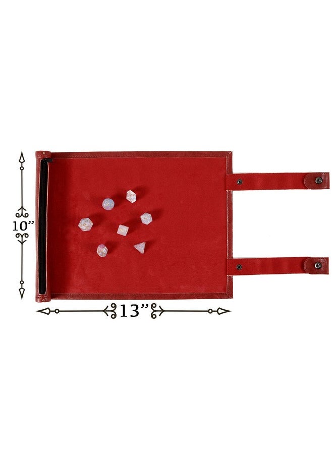 Forged Dice Co. Forged Dice Co Scroll Dice Tray And Rolling Mat With Zippered Dice Holder Storage Pouch Holds Up To 14 Metal Or Plastic Polyhedral Dice Compatible With Dnd And Dungeons & Dragons Game Dice  - Image 3