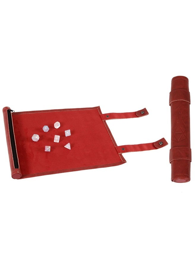 Forged Dice Co. Forged Dice Co Scroll Dice Tray And Rolling Mat With Zippered Dice Holder Storage Pouch Holds Up To 14 Metal Or Plastic Polyhedral Dice Compatible With Dnd And Dungeons & Dragons Game Dice  - Image 2
