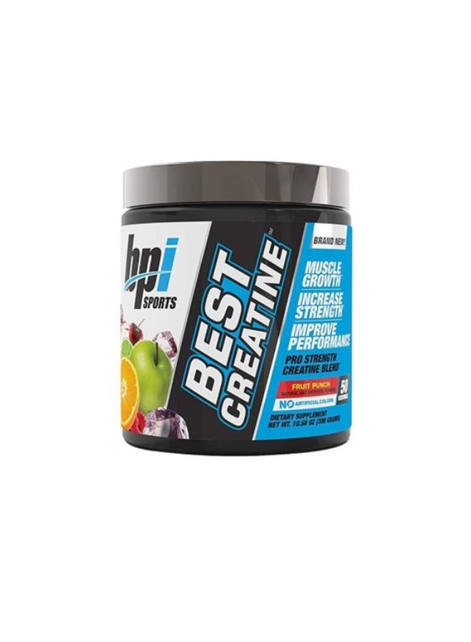 BPI SPORTS Best Creatine, Pro Strength Creatine Blend, Fruit Punch Flavor, 50 Serving - Image 1