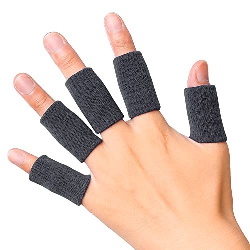 JBM Finger Sleeves 5Pack Sport Finger Brace Protector Compression Sleeve for Arthritis - Image 1