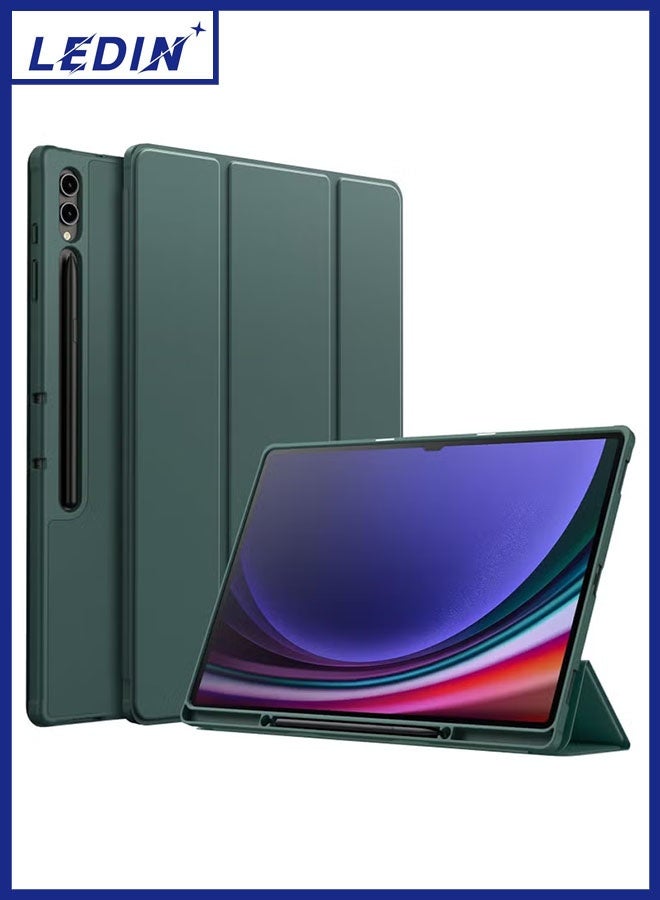 LEDIN Case for Samsung Galaxy Tab S10 Ultra 14.6 Inch with S Pen Holder, Soft TPU Tri-Fold Stand Protective Tablet Cover, Support S Pen Charging, Auto Wake/Sleep - Image 1