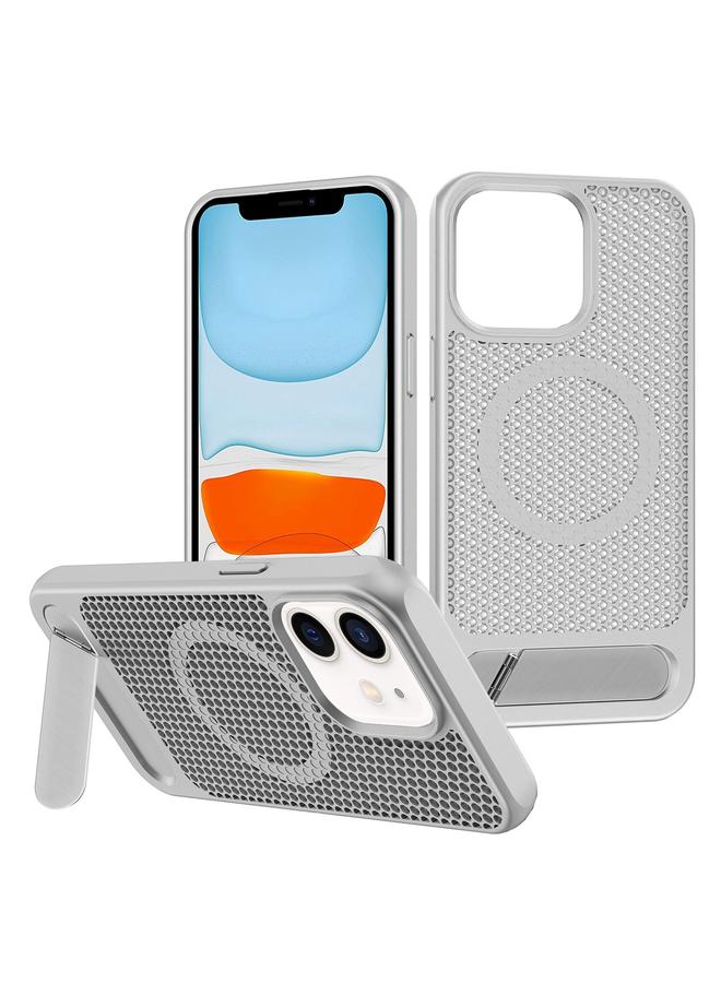 S-TOP Case For iPhone 11 Honeycomb Cooling MagSafe Phone Case with Invisible Holder - Image 1