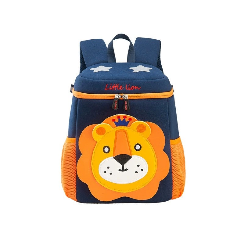 Kids Backpack Lion 3-6 Years, School Supplies Anti-Lost Large Capacity Waterproof Reflective Spine-Protective Kindergarten Bag - Image 1