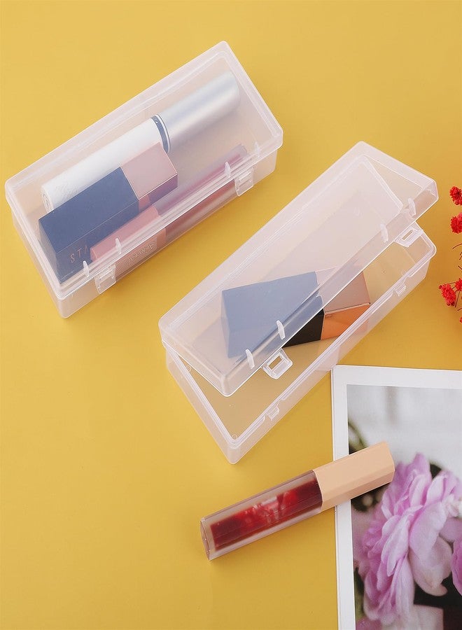 WLLHYF 3Pack Small Plastic Storage Containers with Hinged Lids, Rectangle Clear Plastic Storage Containers Box for Beads Jewelry and Crafts Items (6.1 x 2.56 x 1.18 Inch) - Image 5