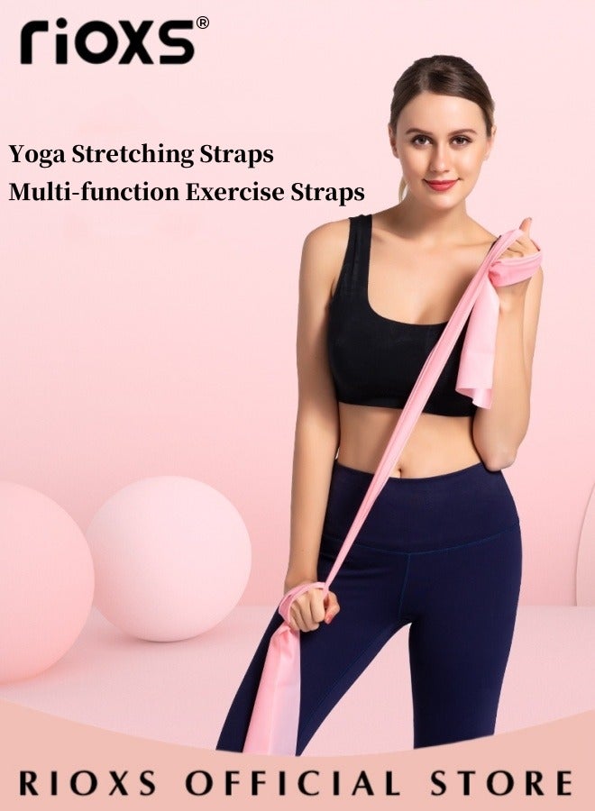 RIOXS Yoga Pilates Kits-Non Slip Yoga Mat with 5 Pieces Stretch Strap,10mm Thick Exercise Mat,1500x150x0.35mm Stretching Band,For Pilates Yoga Workout,Home Gym Mat And Resistance Bands,With Carry Bag  - Image 5
