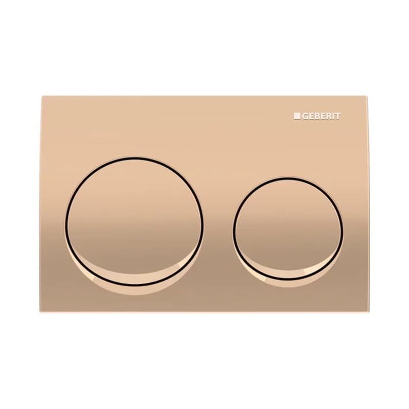 Geberit Geberit Alpha 20 Round Flush Plate Red Gold Plastic Compatible with Geberit Concealed Tank  - Image 1