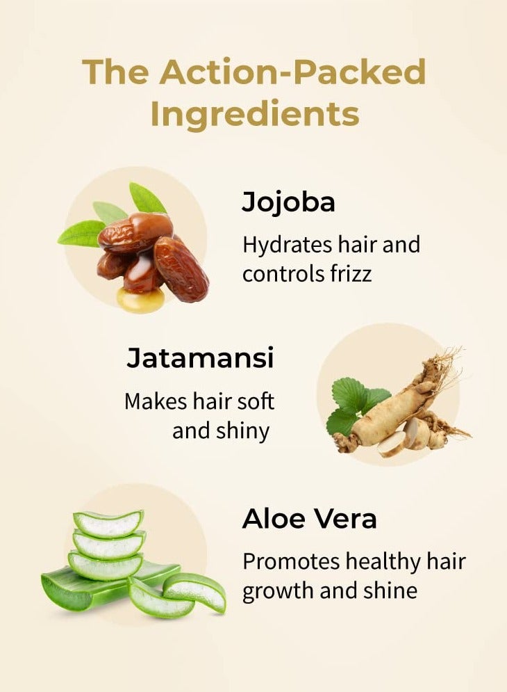 Vedix Ayurvedic Hair Mask, Customized Druti SheaCare Deep Nourish Hair Mask for Dry and Frizzy Hair with Jojoba + Jatamansi + Aloe Vera - 200gm - Image 3