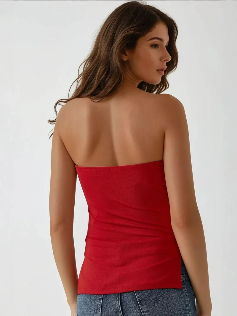 HICCUP Strapless Drapped Top