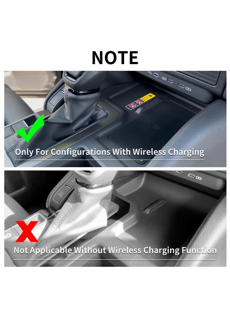 حصيرة واقية للشحن اللاسلكي للكونسول المركزي للكونسول المركزي لـ 2024 2025 تويوتا لاند كروزر برادو 250 J250 LC250 إكسسوارات سيليكون مانعة للانزلاق الداخلية (تناسب فقط الشحن اللاسلكي، القيادة اليسرى) - Image 2