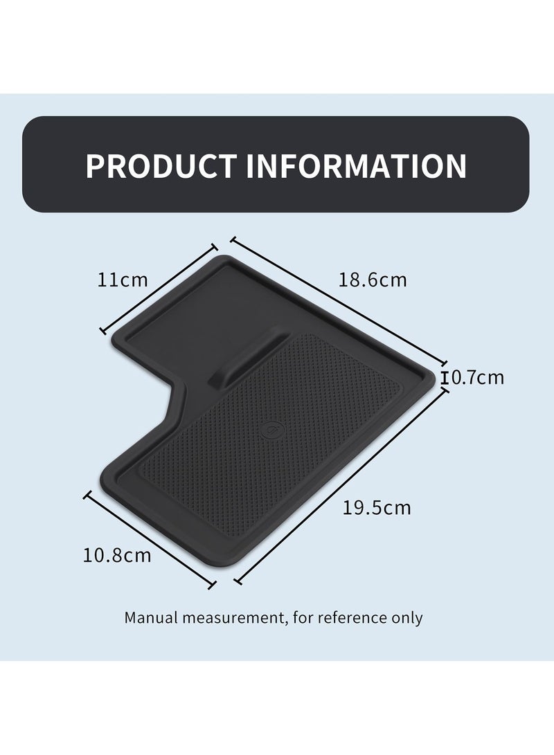 حصيرة واقية للشحن اللاسلكي للكونسول المركزي للكونسول المركزي لـ 2024 2025 تويوتا لاند كروزر برادو 250 J250 LC250 إكسسوارات سيليكون مانعة للانزلاق الداخلية (تناسب فقط الشحن اللاسلكي، القيادة اليسرى) - Image 5