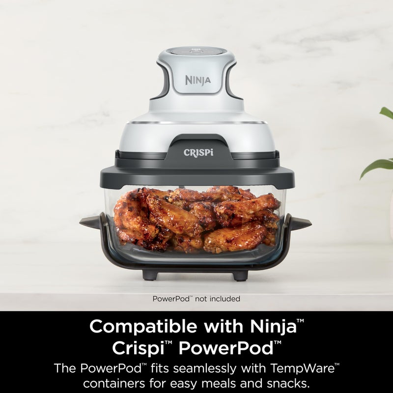 Ninja 4-QT CleanCrispâ„¢ Glassware Container with Storage lid, Compatible with Ninja Crispi Portable Cooking System, Microwave, Freezer & Dishwasher Safe, PFAS & PTFE Free Glass, XSKSFN4QT - Image 4