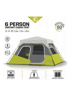 core equipment 6 Person Instant Cabin Tent 11' X 9'  - Image 3