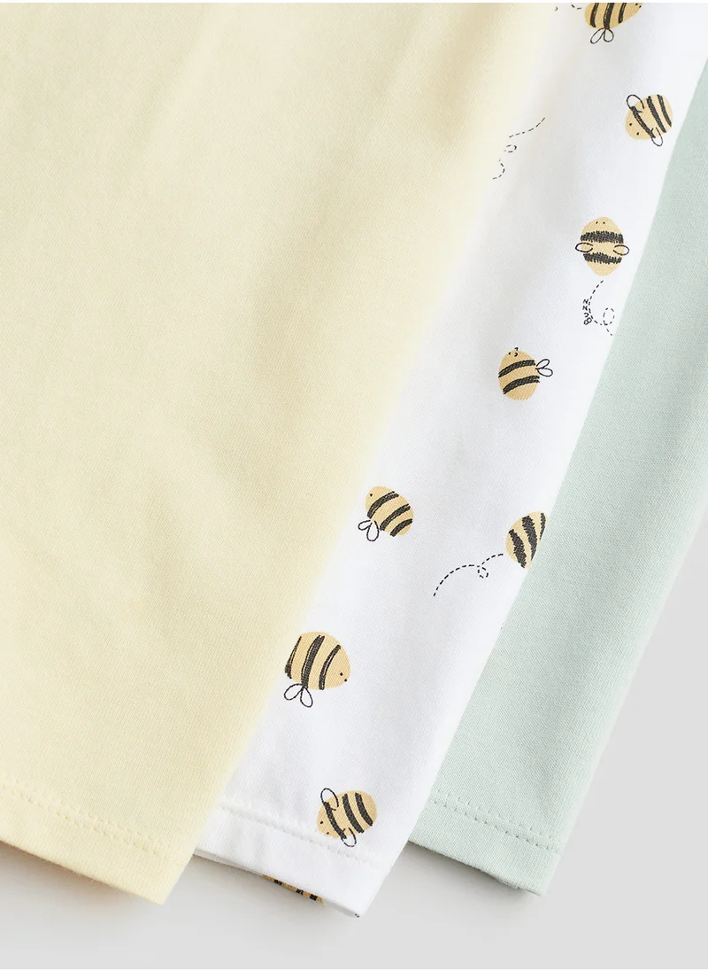 H&M Kids 3 Pack Printed Bodysuit Pyjama