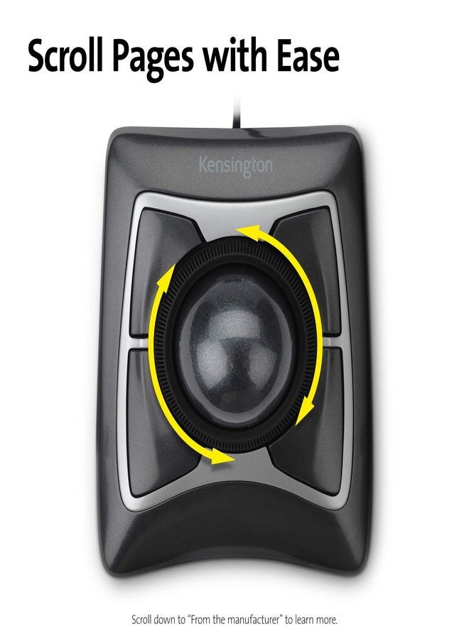 كينغستون فأرة كينسينغتون إكسبرت تراكبول (K64325)، أسود فضي، 5 بوصات عرض × 5.75 بوصة عمق × 2.5 بوصة ارتفاع - Image 5