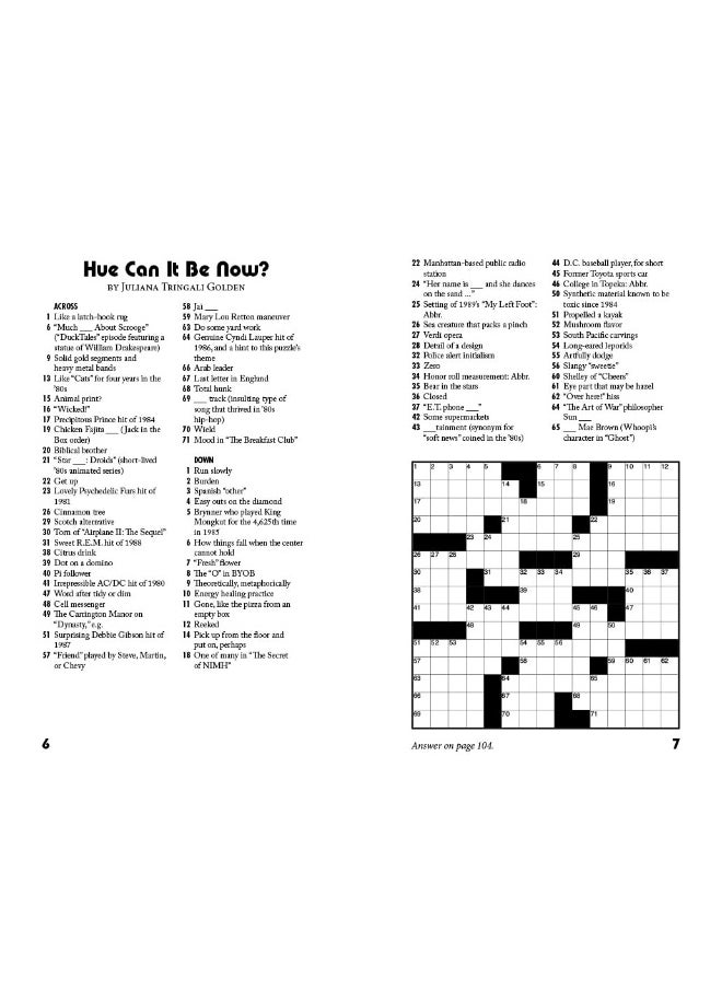 null - Grids Just Wanna Have Fun: Awesome '80s Crosswords - Image 1
