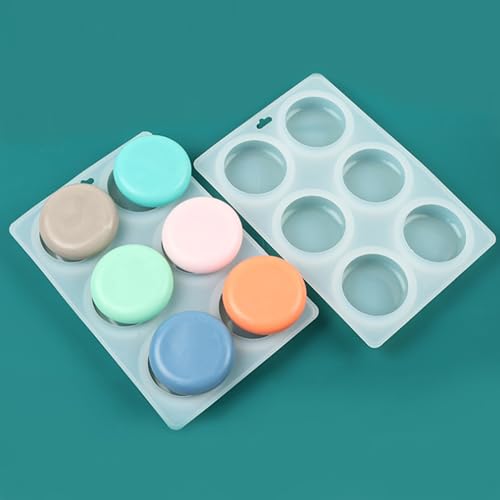 MoldBerry Silicone Soap Mold | 6 Cavity Round Soap Mould | Versatile Soap Mold for Crafting | Circular Soap Tray for Soap Making, Homemade Soap, Bath Bomb, Soap Bars (Multicolor – PK1) - Image 3