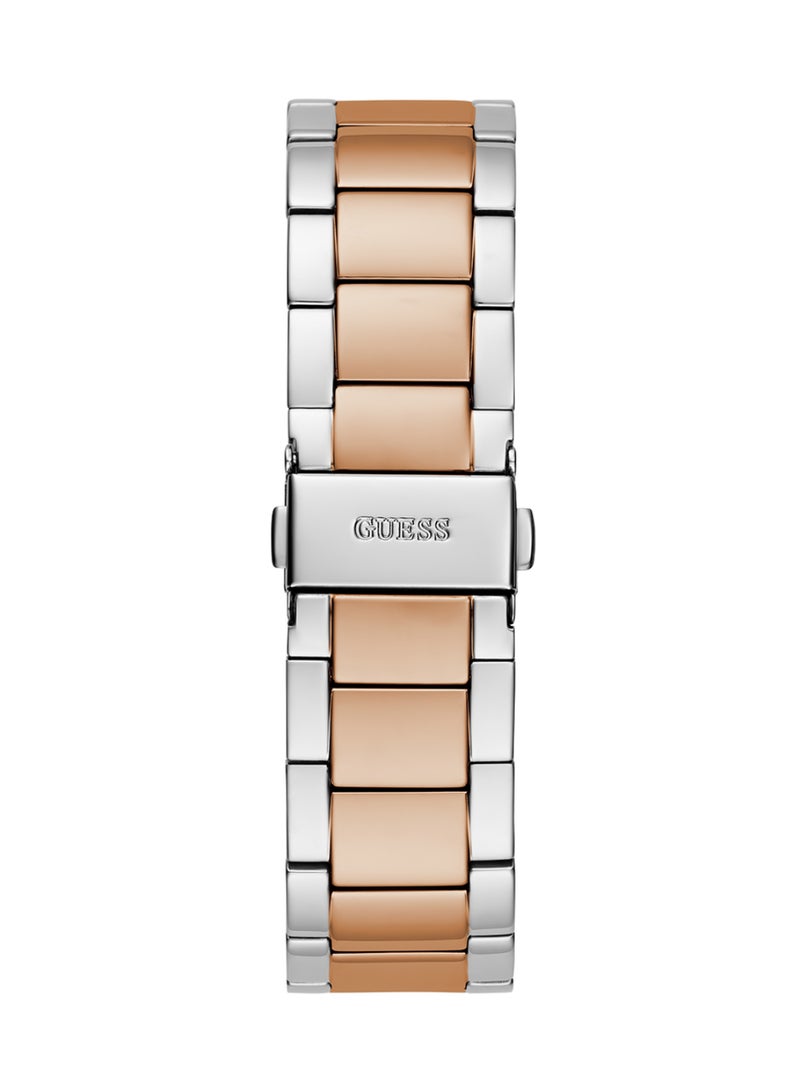 GUESS ساعة GUESS النسائية باللون الذهبي الوردي متعددة الوظائف ثنائية اللون - GW0616L3 - Image 4