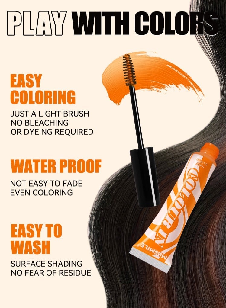 MLSMILE 10 Colors Disposable Hair Dye, Colored Hair Dye, Colored Eyebrow Dye, Stage Makeup - Image 4