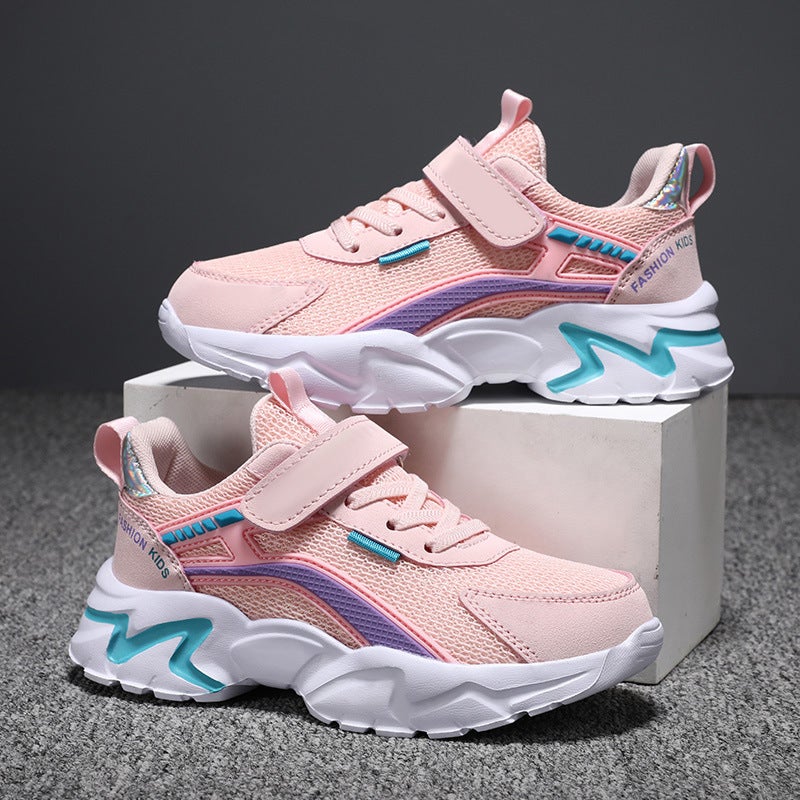 Mesh Sneakers Lightweight Flexible Sole Walking Shoes For Kids Indoor And Outdoor Activities - Image 1