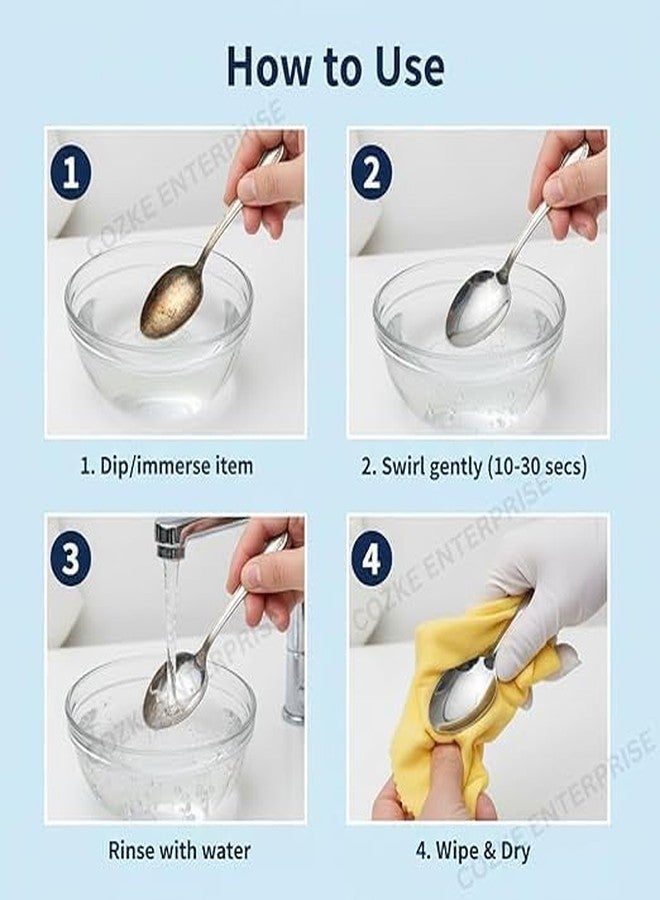Jeni's Kitchen Silver Dip Cleaner Liquid 300 ml | Sparkling Clean Without Silver Loss | Tarnish Removal for Jewellery and Silverware (Pack Of 1) - Image 2