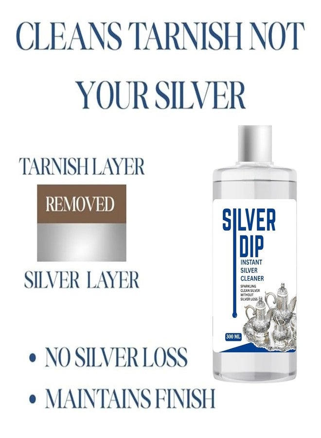 Jeni's Kitchen Silver Dip Cleaner Liquid 300 ml | Sparkling Clean Without Silver Loss | Tarnish Removal for Jewellery and Silverware (Pack Of 1) - Image 5