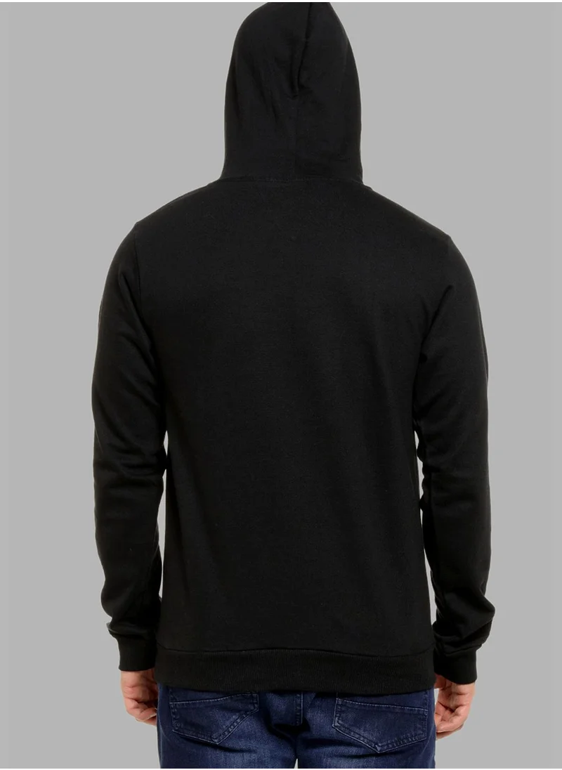 Campus Sutra Front Pocket Printed Hoodie