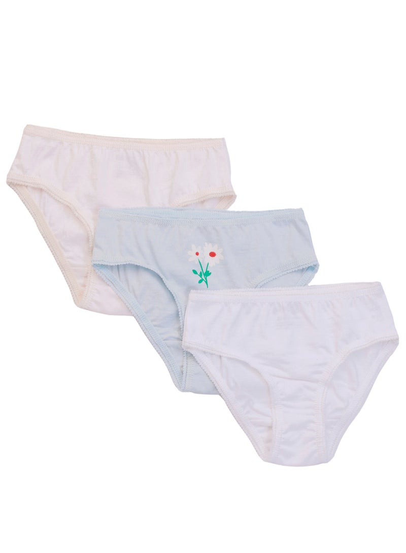 nuego Toddler Girls Breathable Brief Pack of 3 Made of Pure Cotton Fabric